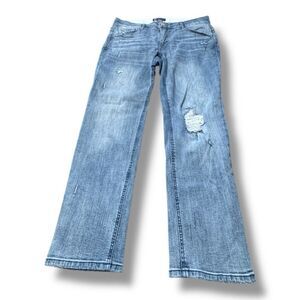 Democracy “Ab” Solution Distressed Blue Denim Jeans Stretch Plus Women’s Sz  16W